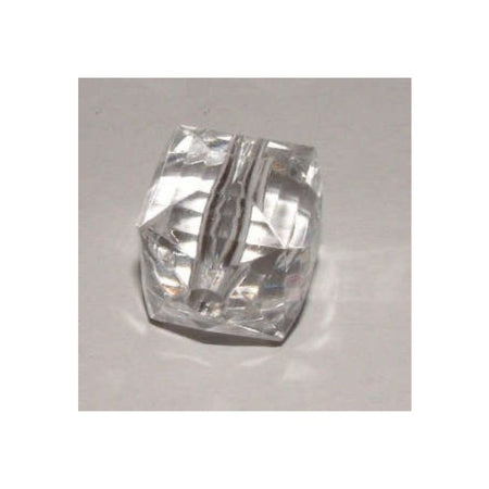 Acryl Perle gross Würfel 17x15 mm Facetiert Transparent 1 Stück