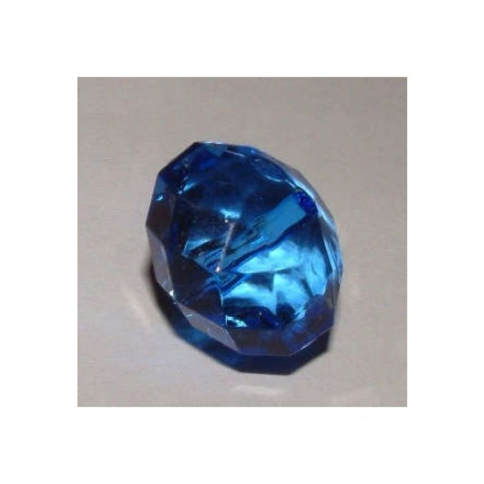 Acryl Perle gross rondelle 14x18 mm facettiert blau 1 Stück