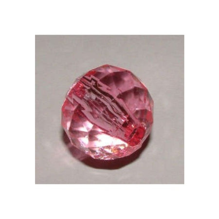 Acrylperle gross 15 mm facettiert Rosa 2 Stück