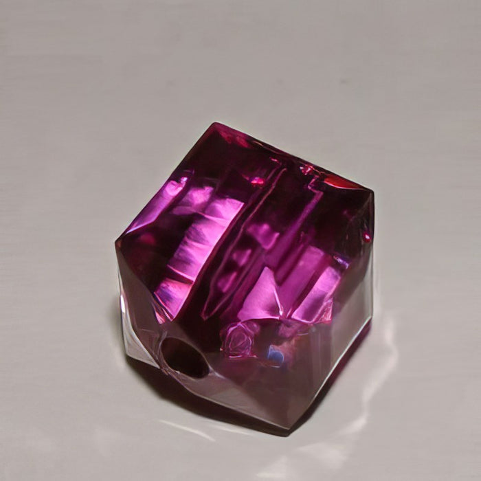 Acryl Perle gross Würfel 17x15 mm Facetiert violett 1 Stück