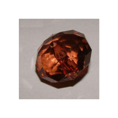Acryl Perle gross rondelle 14x18 mm facettiert braun 1Stück