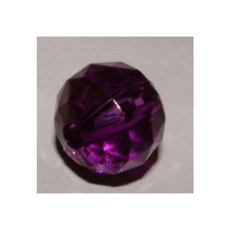 Acrylperle gross 15 mm facettiert Violett 2 Stück Basteln