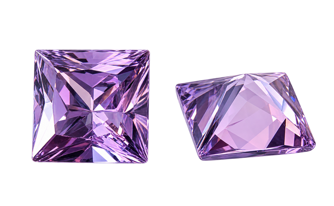 Zirconia violet 8x8mm, color-stable up to 650°C, 1 piece