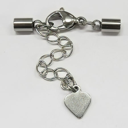 Set Karabiner m. Verlängerung u. Kappe 2.5mm Edelstahl 1Set