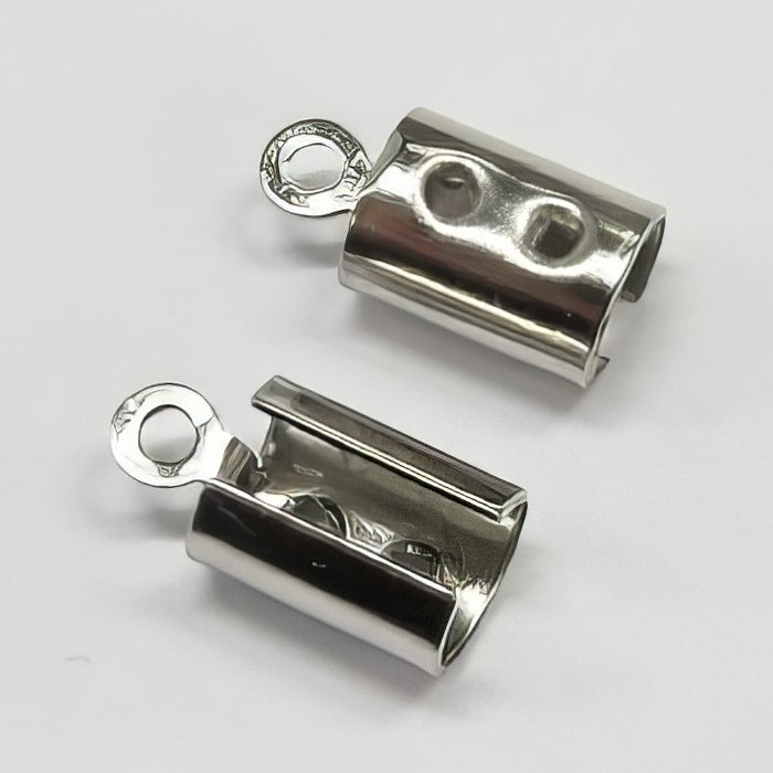 Quetsch Kord-Kappe 5mm gross Edelstahl 2 Stück kaufen