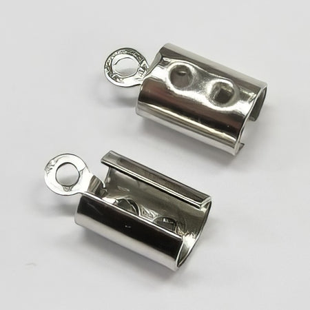 Quetsch Kord-Kappe 5mm gross Edelstahl 10 Stück kaufen