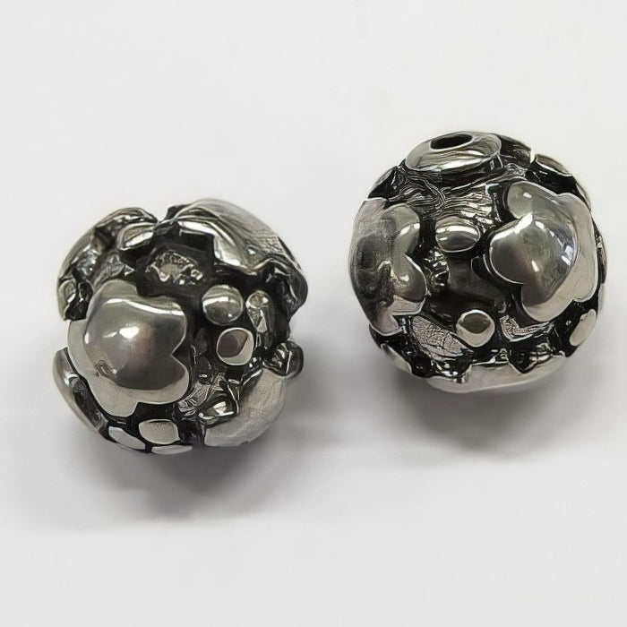 Edelstahlperle Blume 9mm 1 Stück