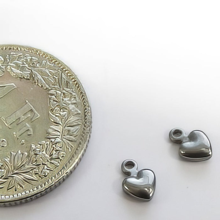 Anhänger Herzli mini  Edelstahl 4x6.5x2mm 5 Stück