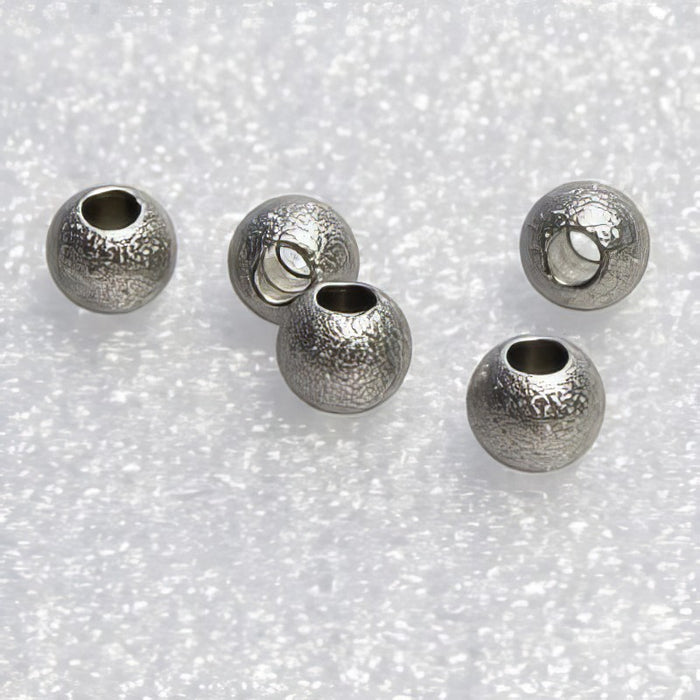 Metallperlen Edelstahl Stardust 5mm 10Stk