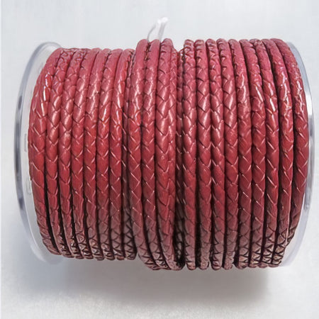 Leder Bola Top Qualität weinrot 4mm/1m