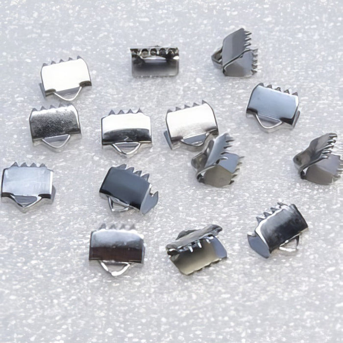 Croko Ende Edelstahl 6.5x6mm 10 Stück