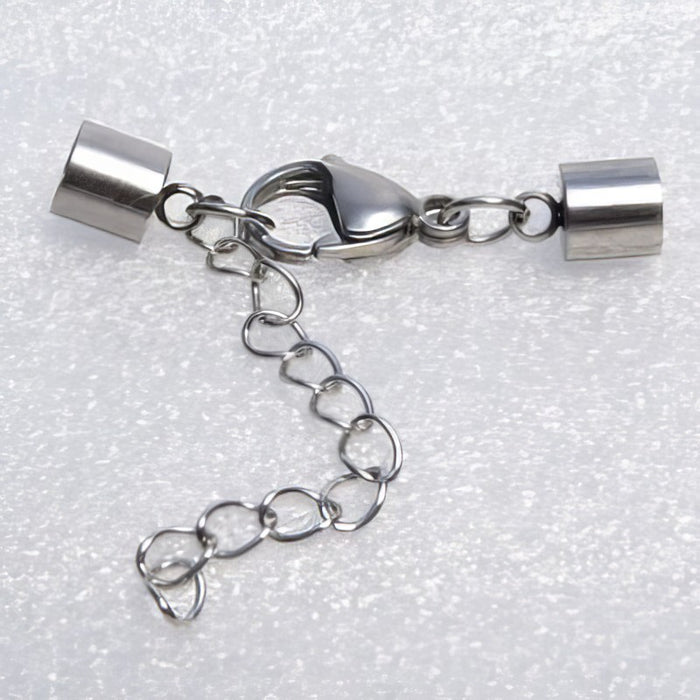 Set Karabiner m. Verlängerung u. Kappe 5.6mm Edelstahl 1Set