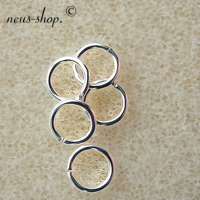 Ringli Silberfarben offen 6x1mm 10 Stück