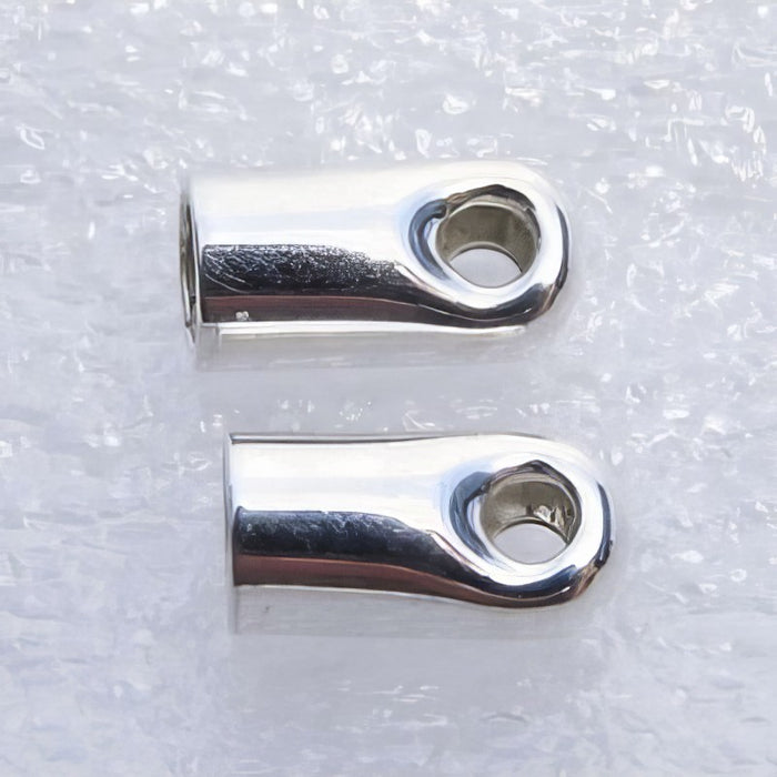 Kord-Kappe 3mm 925 Sterling Silver 2 Stück