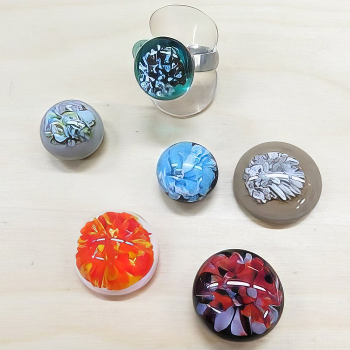 Glasdrehen Thema MIX Ringtop, Chunk, Ohrstecker – Bild 2