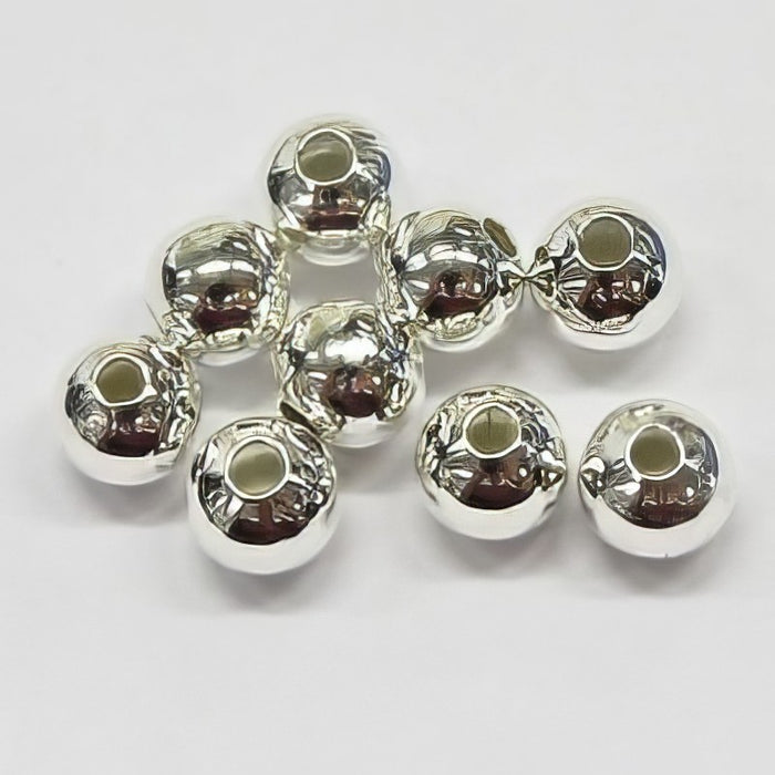 Edelstahlperlen versilbert 8mm 100 Stück