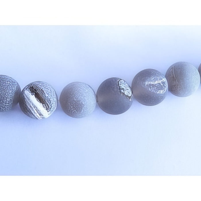 Achat matt, grau 10mm  1 Strang – Bild 3