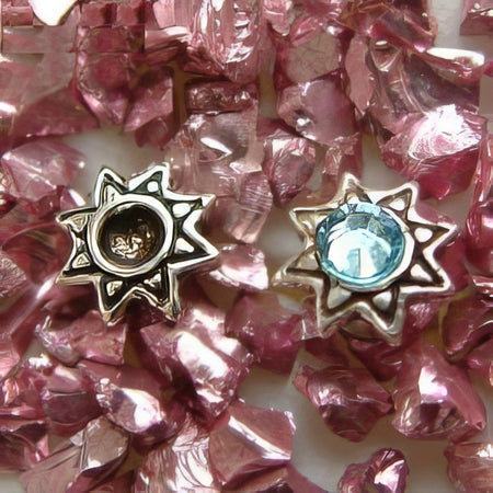 Swarovski  Flache Unterseite Aquamarin 3.2mm 2 Stück