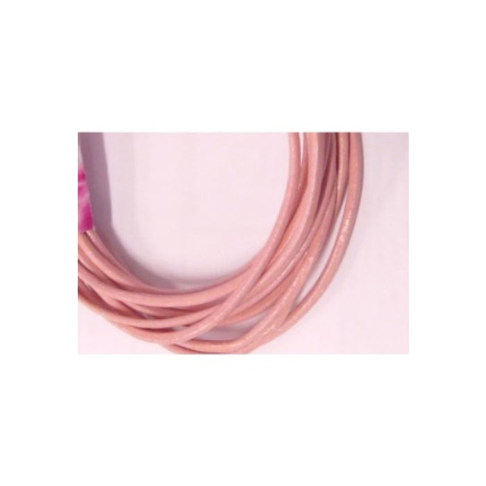 Leder Strang Rosa 2 mm/ 2m
