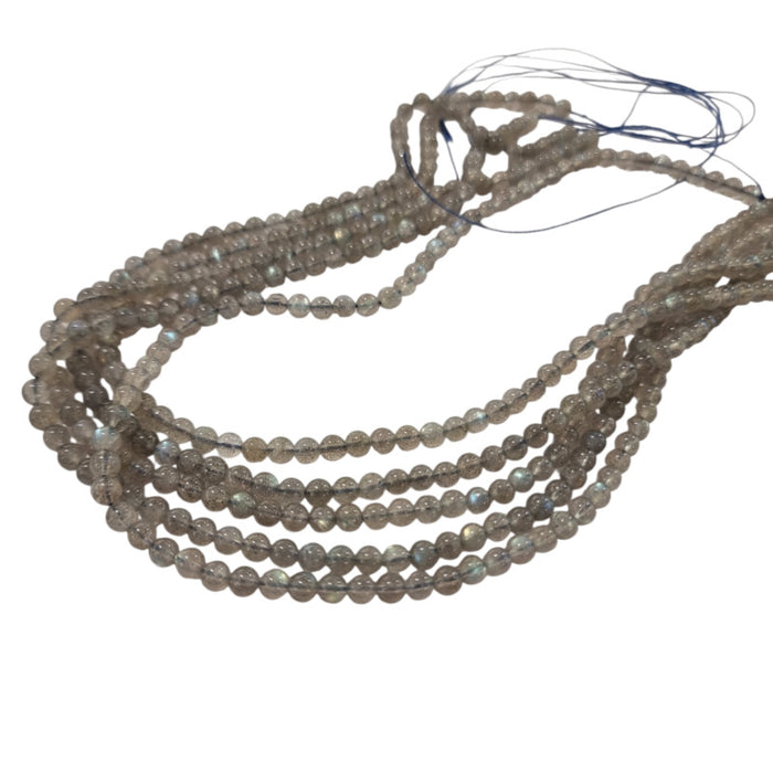 Labradorit Perlen AA 4–5 mm – Strang ca. 38 cm