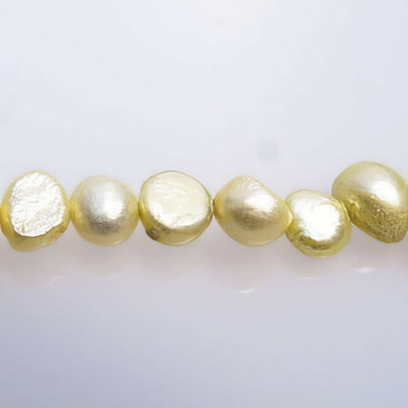 Süsswasserperlen Potato gold 7mm 1 Strang