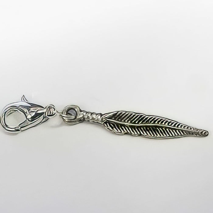 Anhänger Feder Silberf. mit Karabiner Clip ON