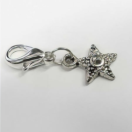 Anhänger Stern Silberf. mit Karabiner Clip ON