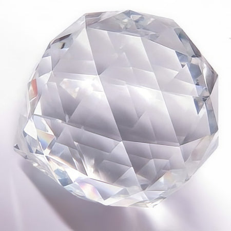 Aufhänger Glas Facetiert Klar AB 46x41mm 1 Stück