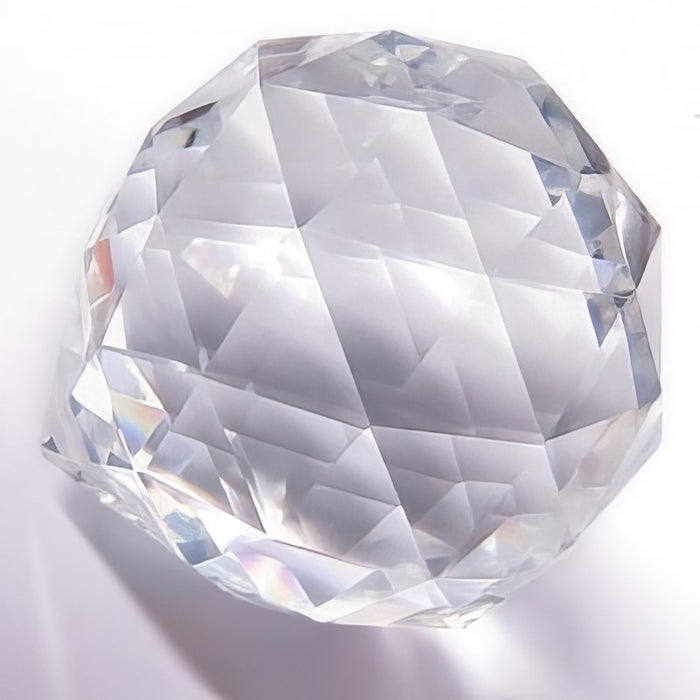 Aufhänger Glas Facetiert Klar AB 46x41mm 1 Stück
