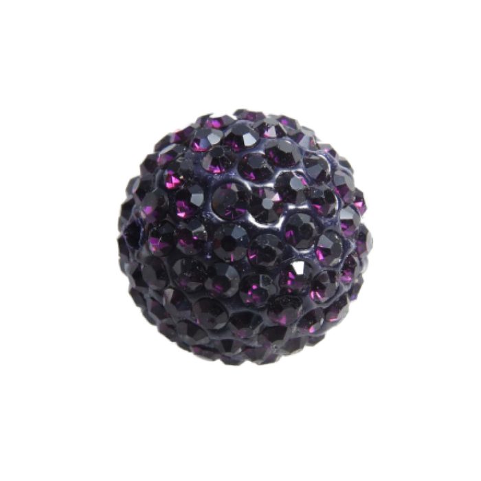 Perle Polymer mit Strass obergine 16mm 1 Stück