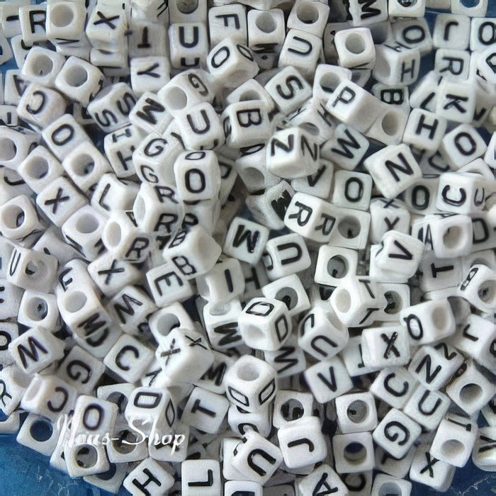 ABC Perlen 6x6mm 16gr.= Ca. 100 Stück