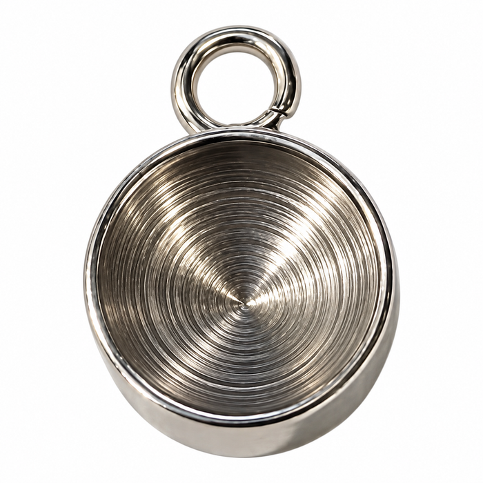 Edelstahl-Anhänger mit Fassung für Zirkonia – 6 mm