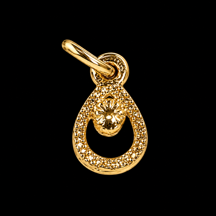 Pendentif goutte couleur or, 1 pièce