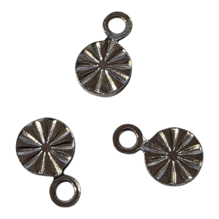 Mini Hängerli Sonne Edelstahl  4.5x7mm 3 Stück