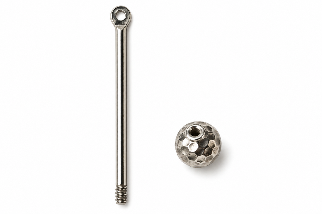 Ciondolo intercambiabile "Sfera" in acciaio inox 54mm x 1,5mm 1 pezzo