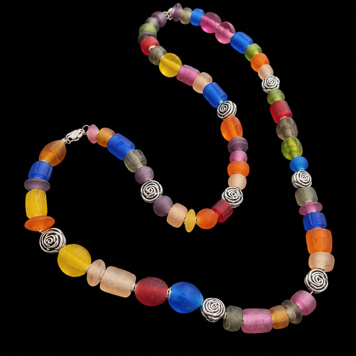 Mélange de perles en verre mat multicolores 100 g