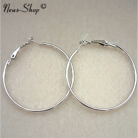 Ohrringe loop Silber 40mm Ø 1 Paar