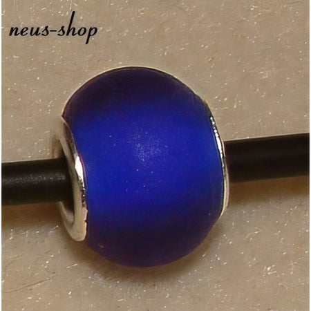 Easy-Style Modeschmuck Perle blau matt 1 Stück