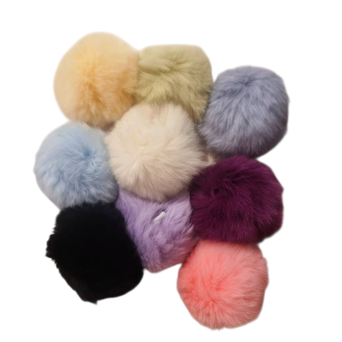 Anhänger Pompon echt Fell diverse Farben 6cm 1 Stück