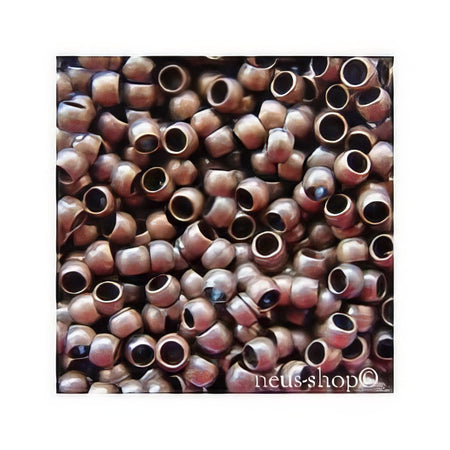 XXL Quetschperlen Kupferf. 2mm rund 500 Stück