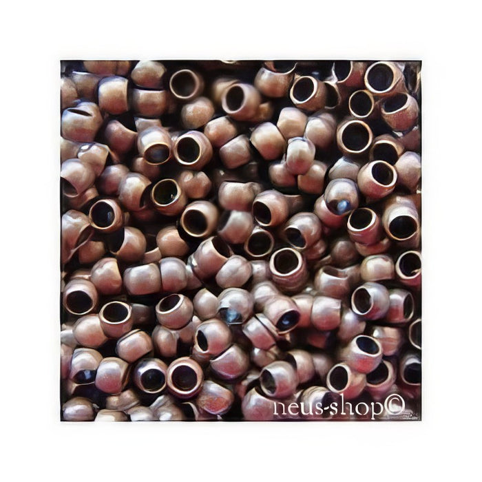 XXL Quetschperlen Kupferf. 2mm rund 500 Stück
