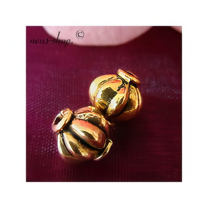 Rillenperle gold 10 Stück