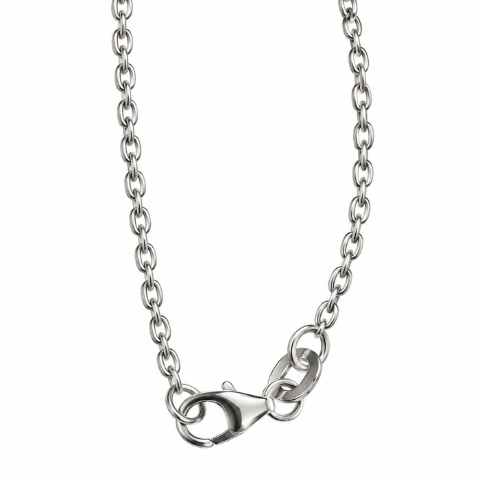 Anchor chain link necklace, 925 sterling silver, approx. 60-65cm