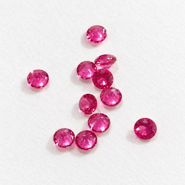 Zirkon Pink (Rubinrot) 2 mm – farbstabil bis 850 °C – 1 Stück