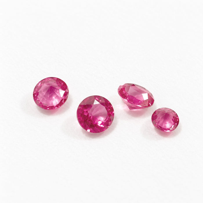 Zirkon Pink (Rubinrot) 2 mm – farbstabil bis 850 °C – 1 Stück