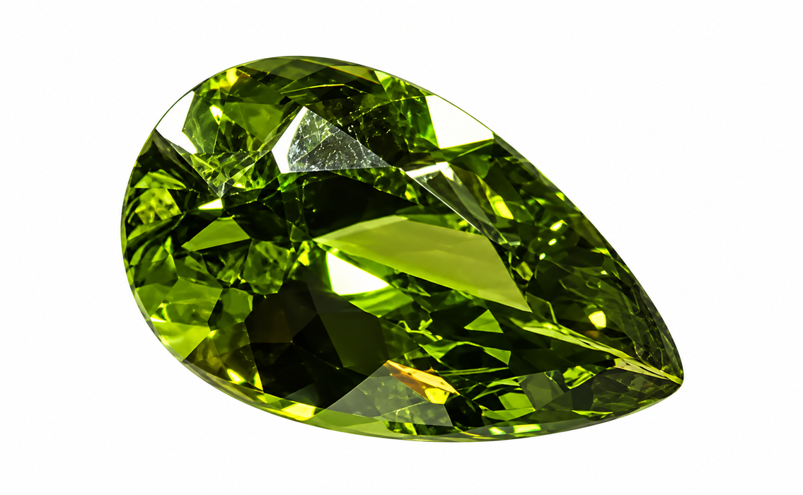 Goutte en zircone verte 5x3 mm, stable à la chaleur jusqu'à 650°C, 1 pièce