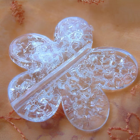 Acryl Blume gross Transparent 47x43mm 1 Stück