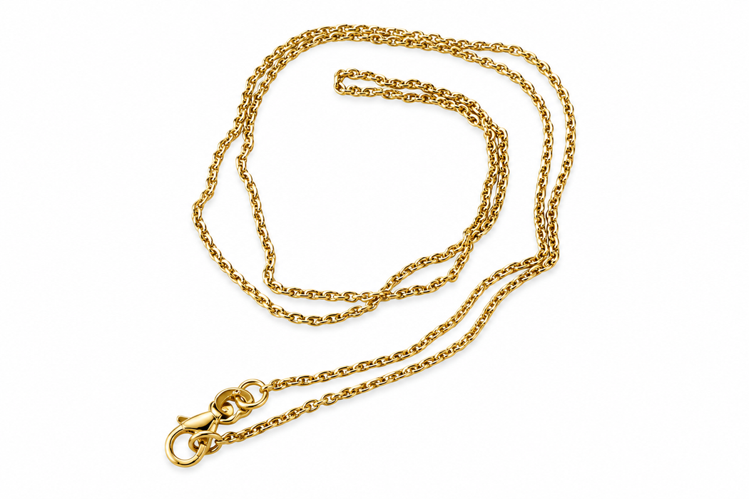 Anchor chain, 925 sterling silver, gold-plated vermeil, approx. 50cm