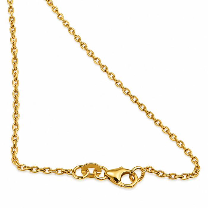 Anchor chain, 925 sterling silver, gold-plated vermeil, approx. 50cm