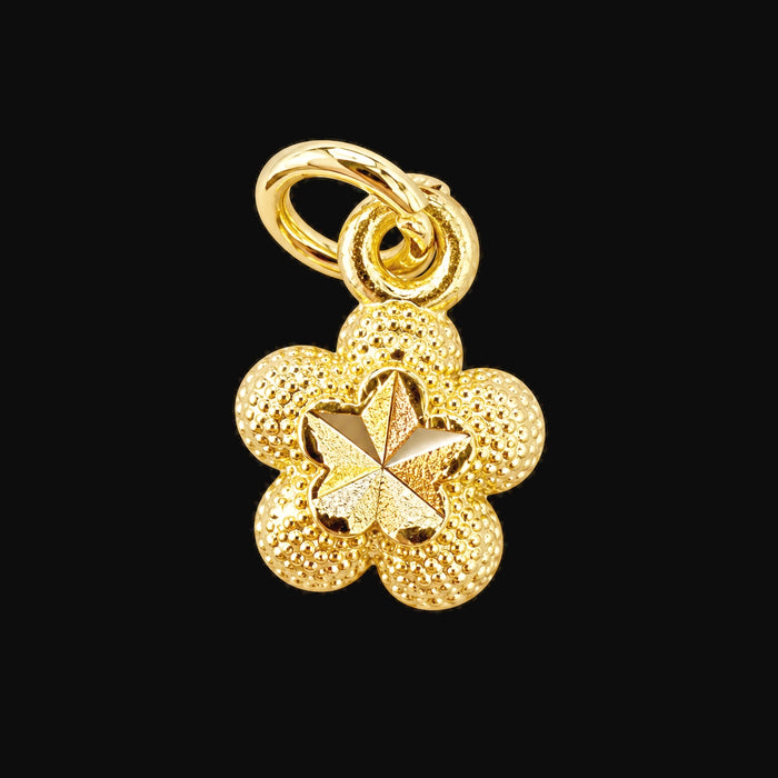 Anhänger mini Blümchen Stardust goldfarben 1 Stück